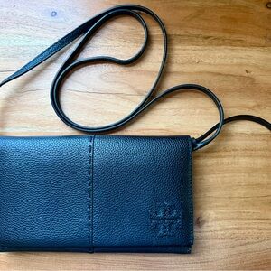Tory Burch McGraw Leather Wallet Crossbody – EUC